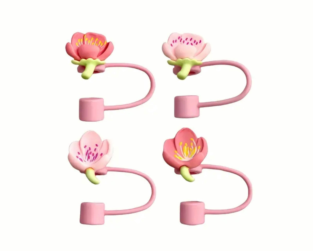 Flower Straw Toppers