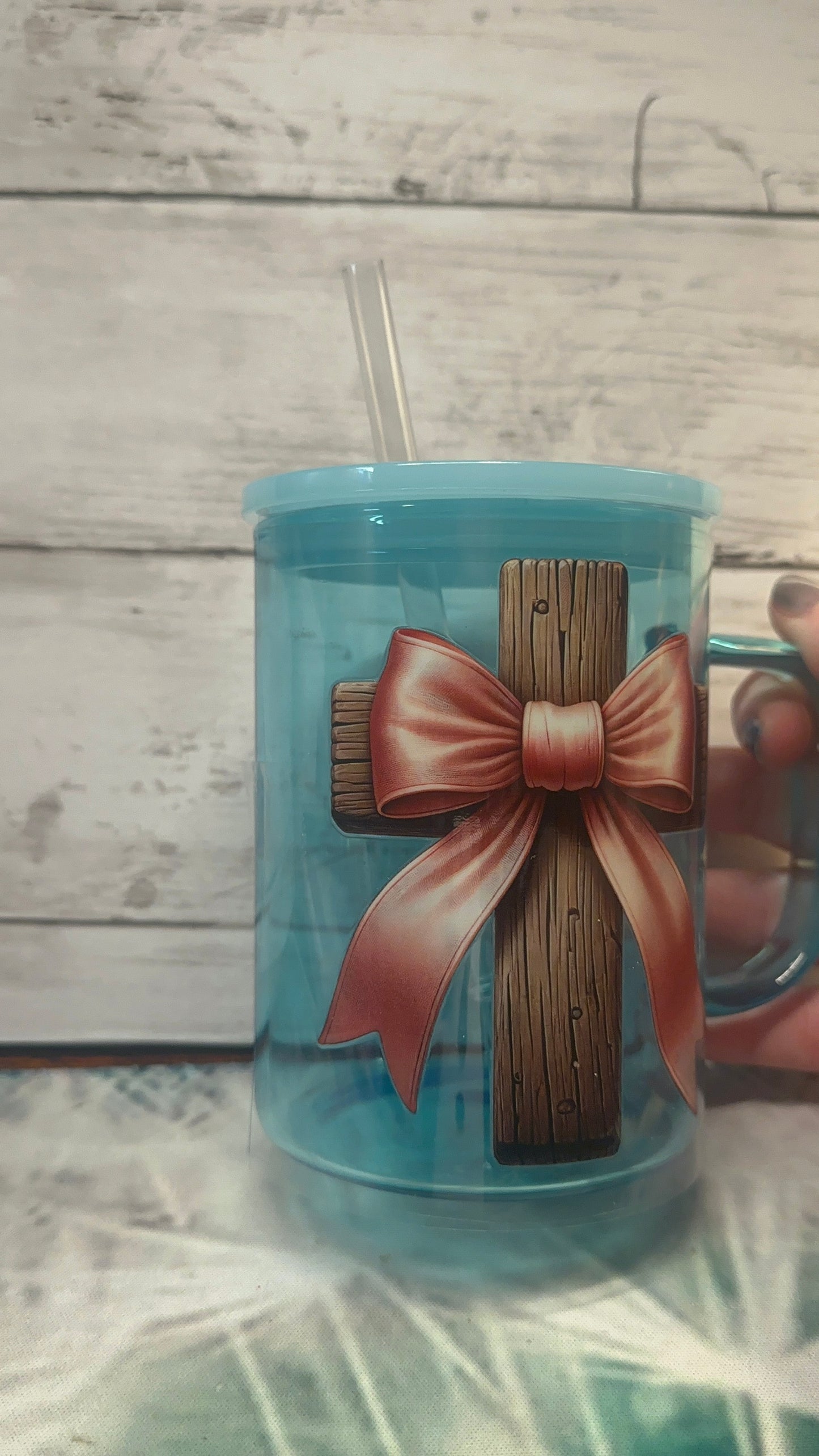 Wooden Cross Decal