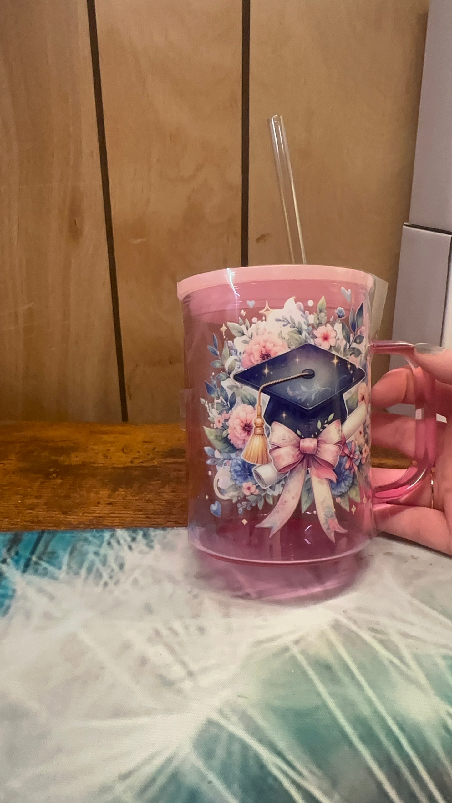Floral graduation cap