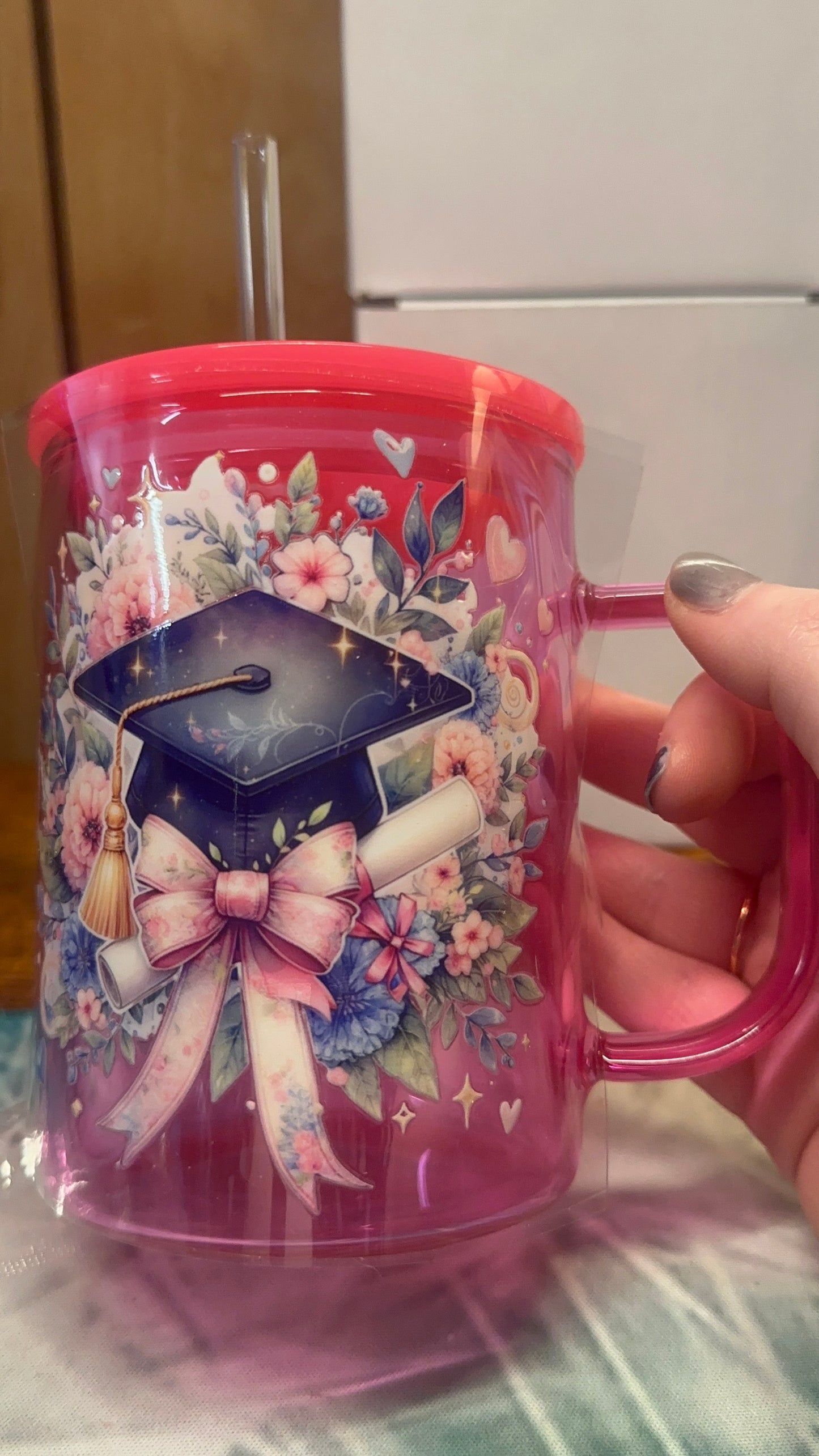 Floral graduation cap