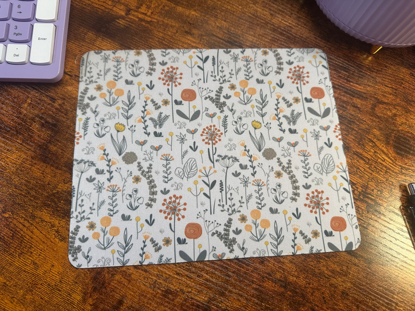 Floral Design Mouse Pad