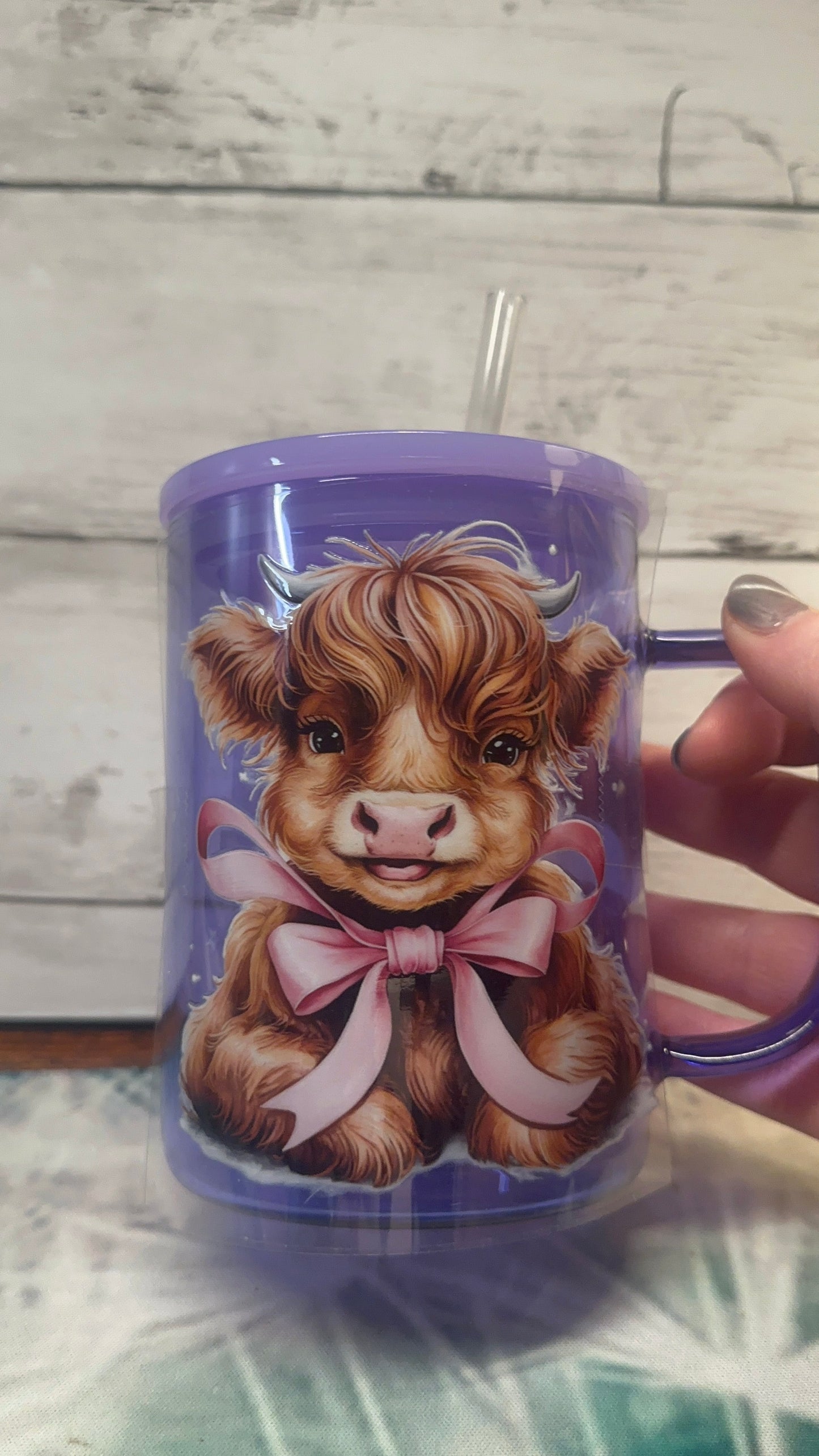 Baby Cow Pink Bow