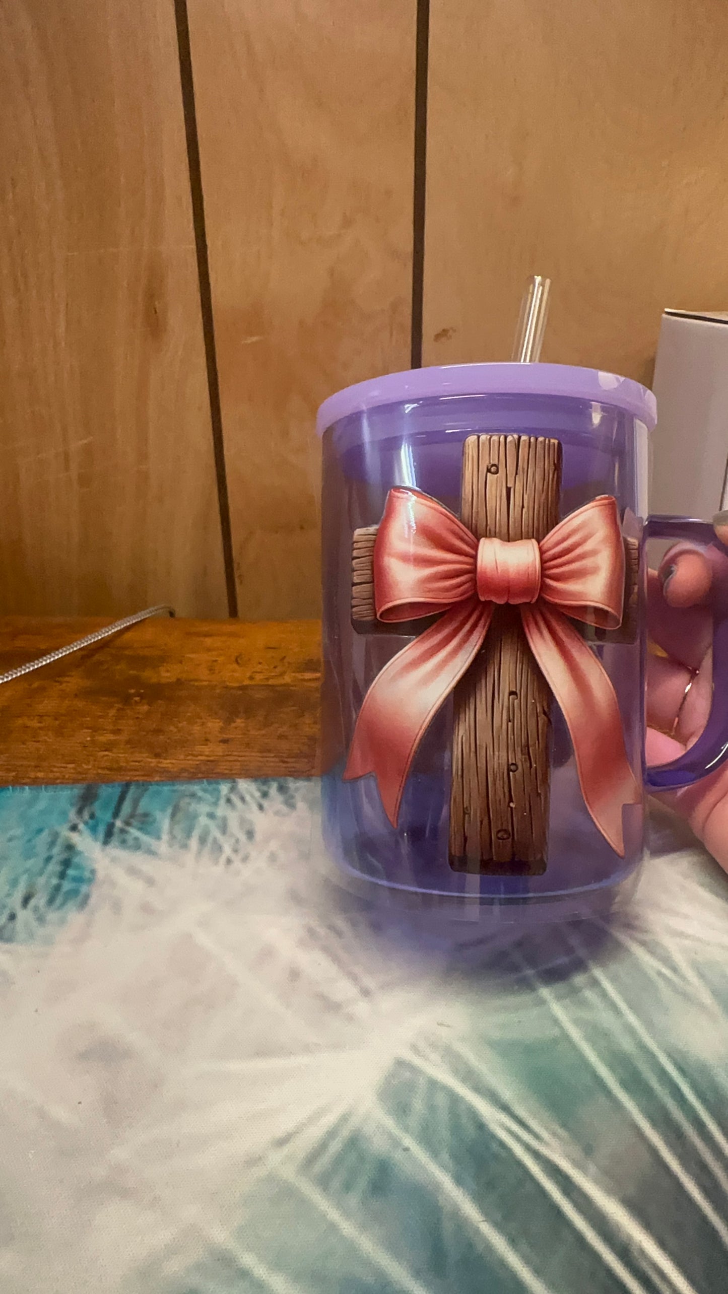 Wooden Cross Decal