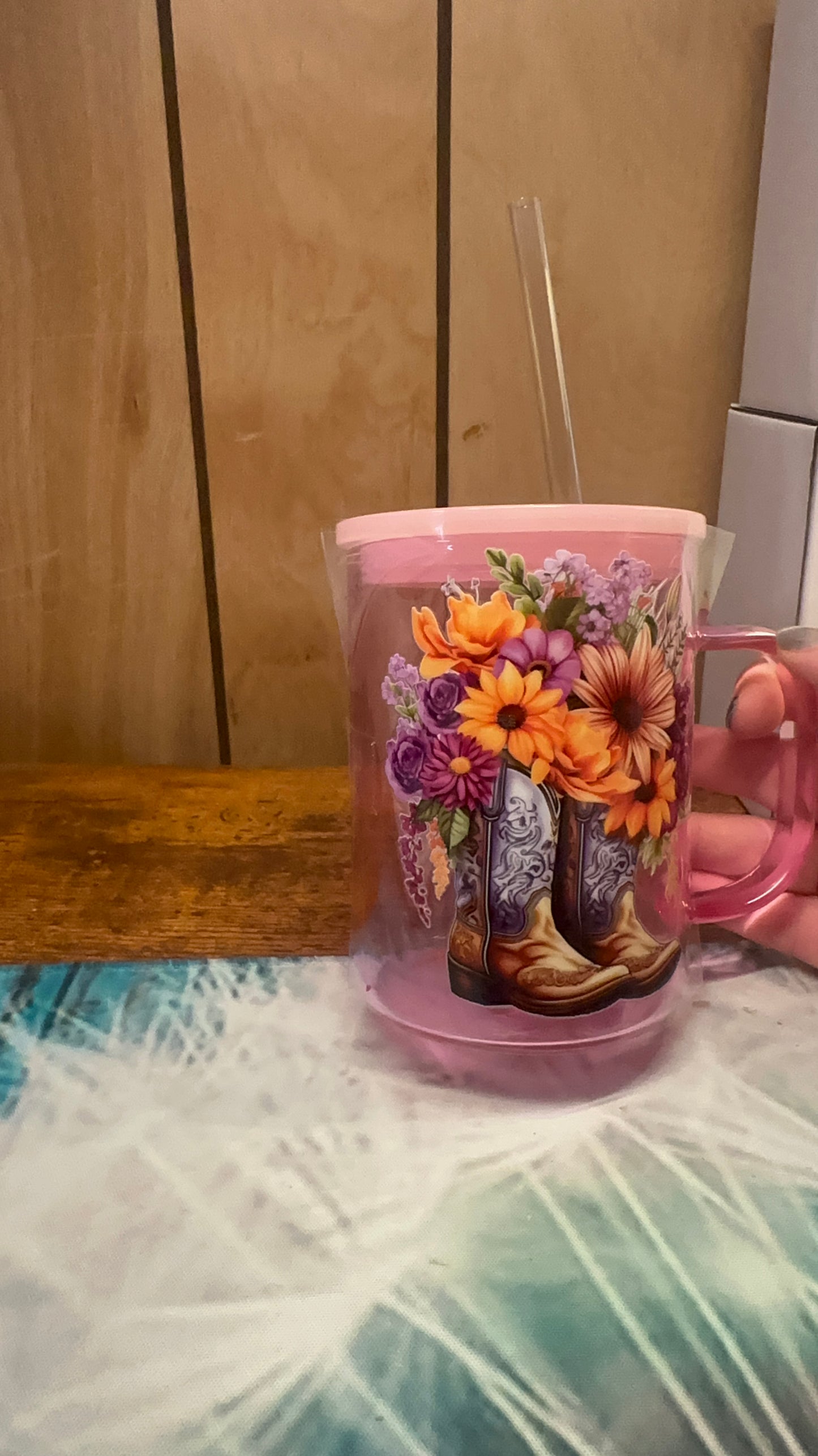 Floral boots