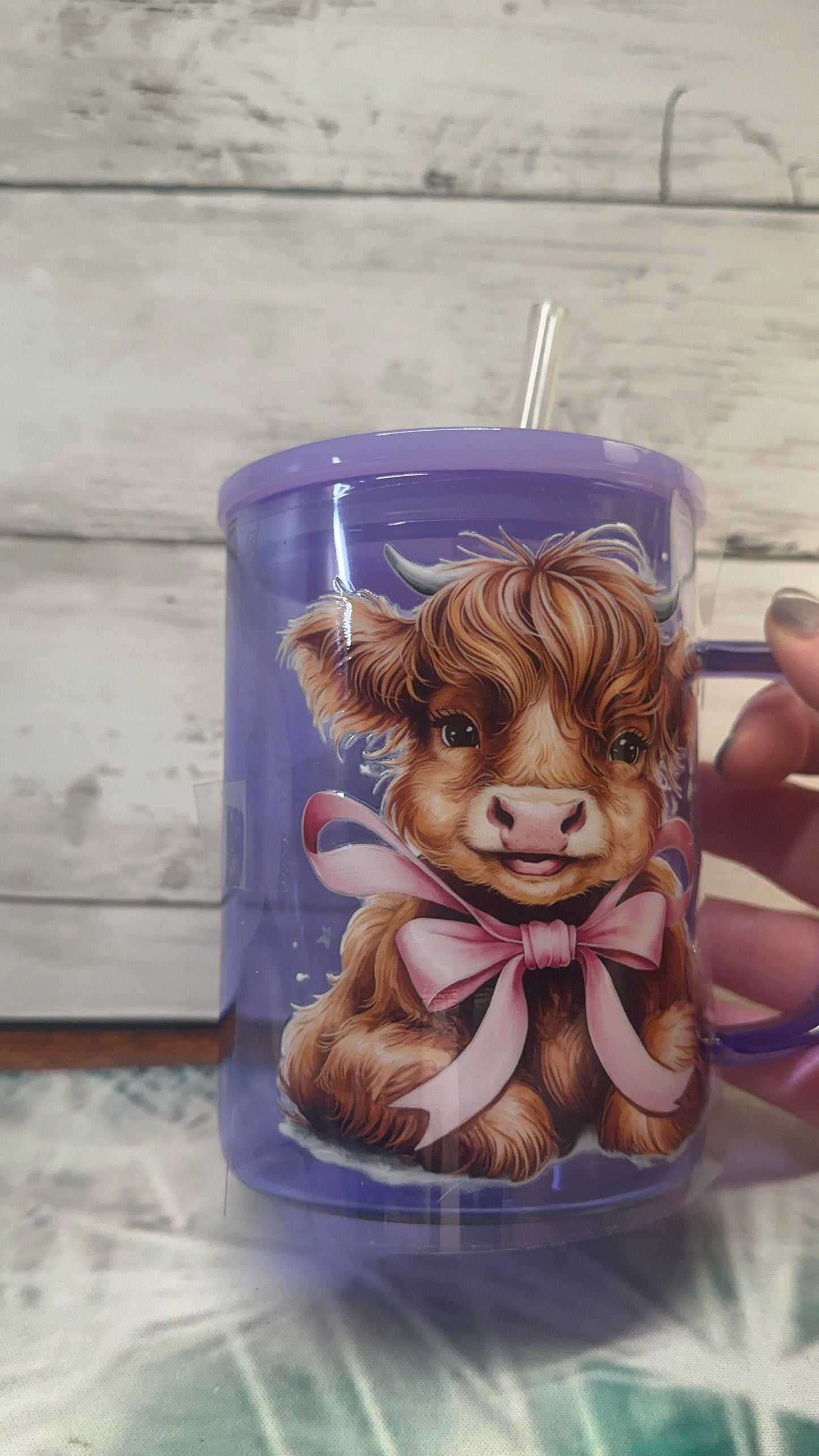 Baby Cow Pink Bow