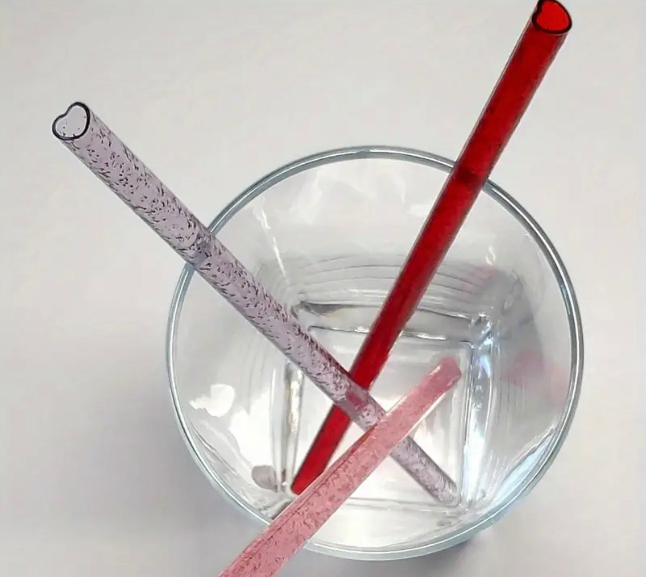 Heart Plastic Straws