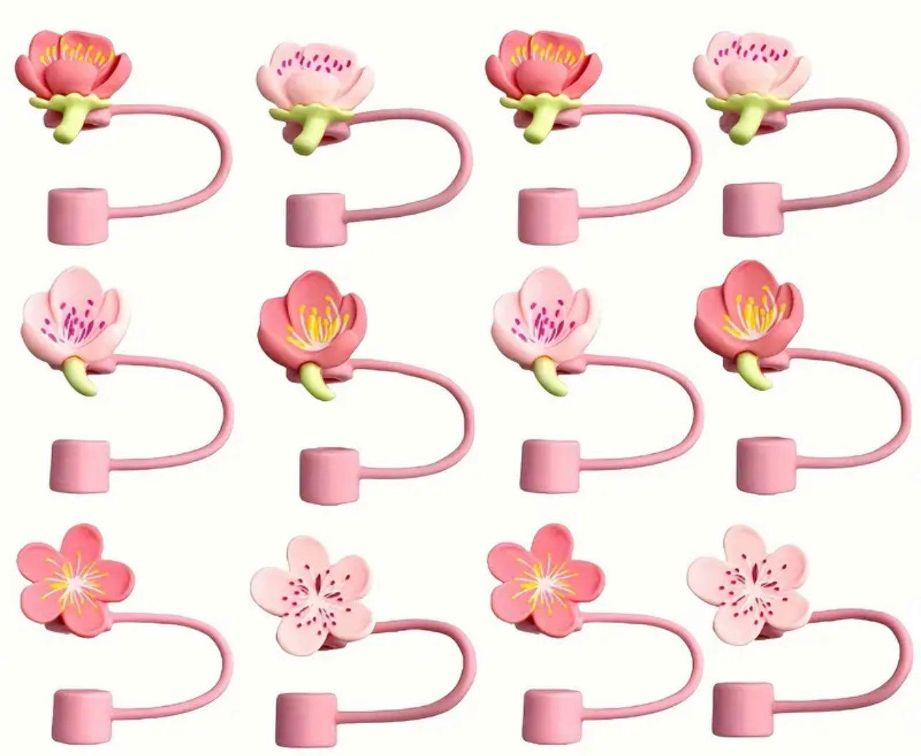 Flower Straw Toppers