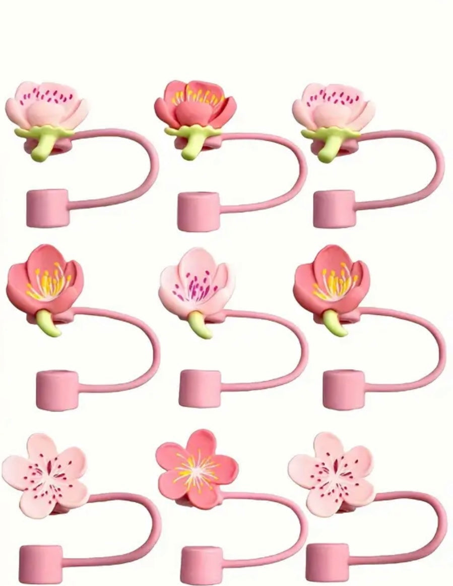 Flower Straw Toppers