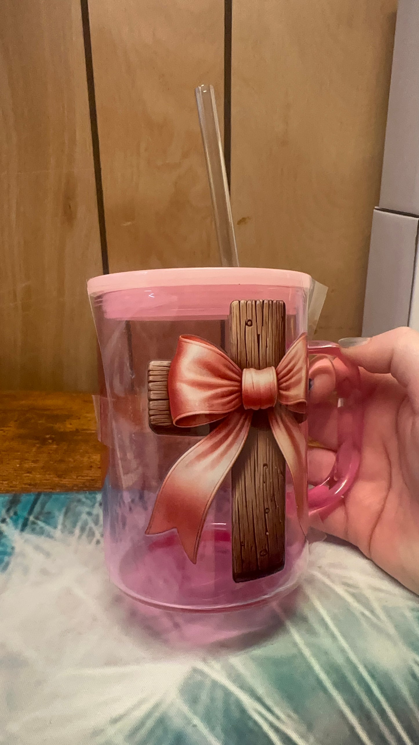 Wooden Cross Decal
