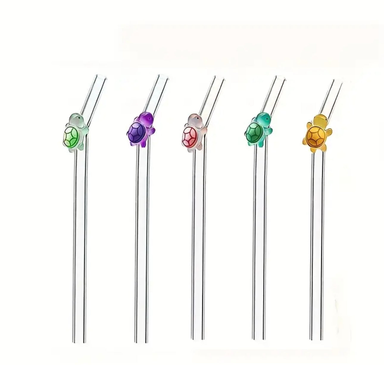 Turtle Glass Straws