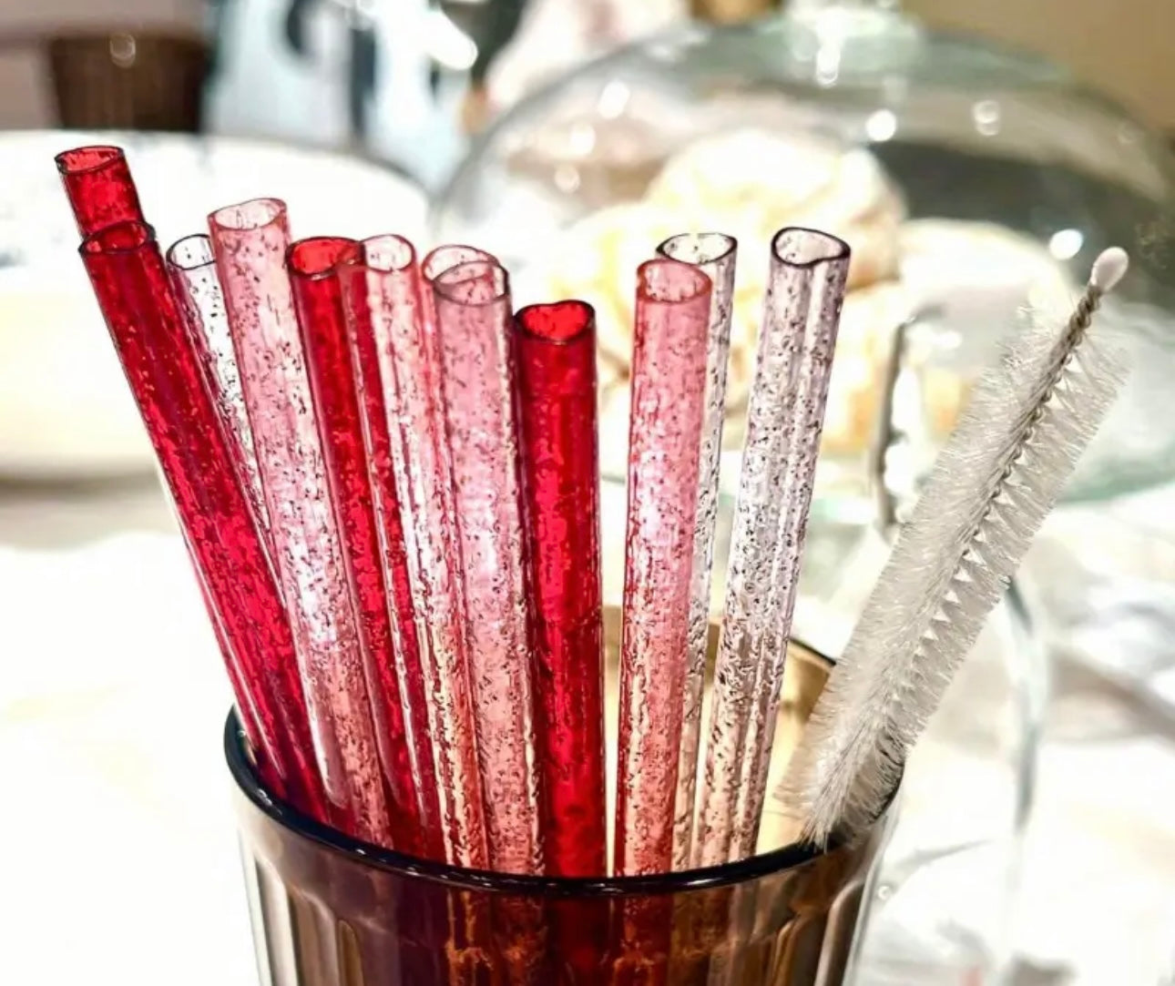 Heart Plastic Straws
