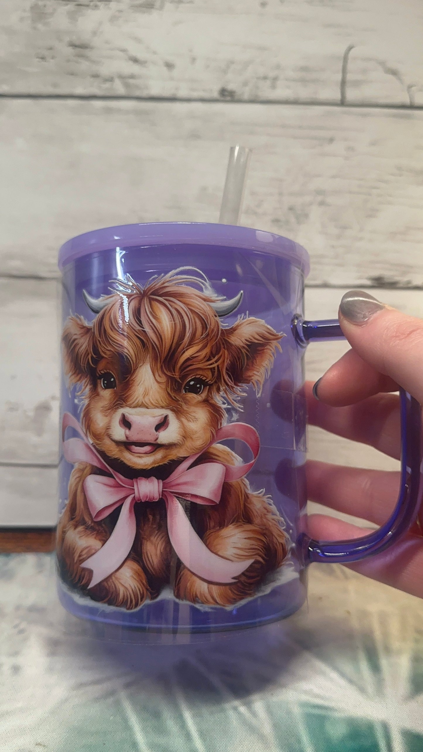 Baby Cow Pink Bow