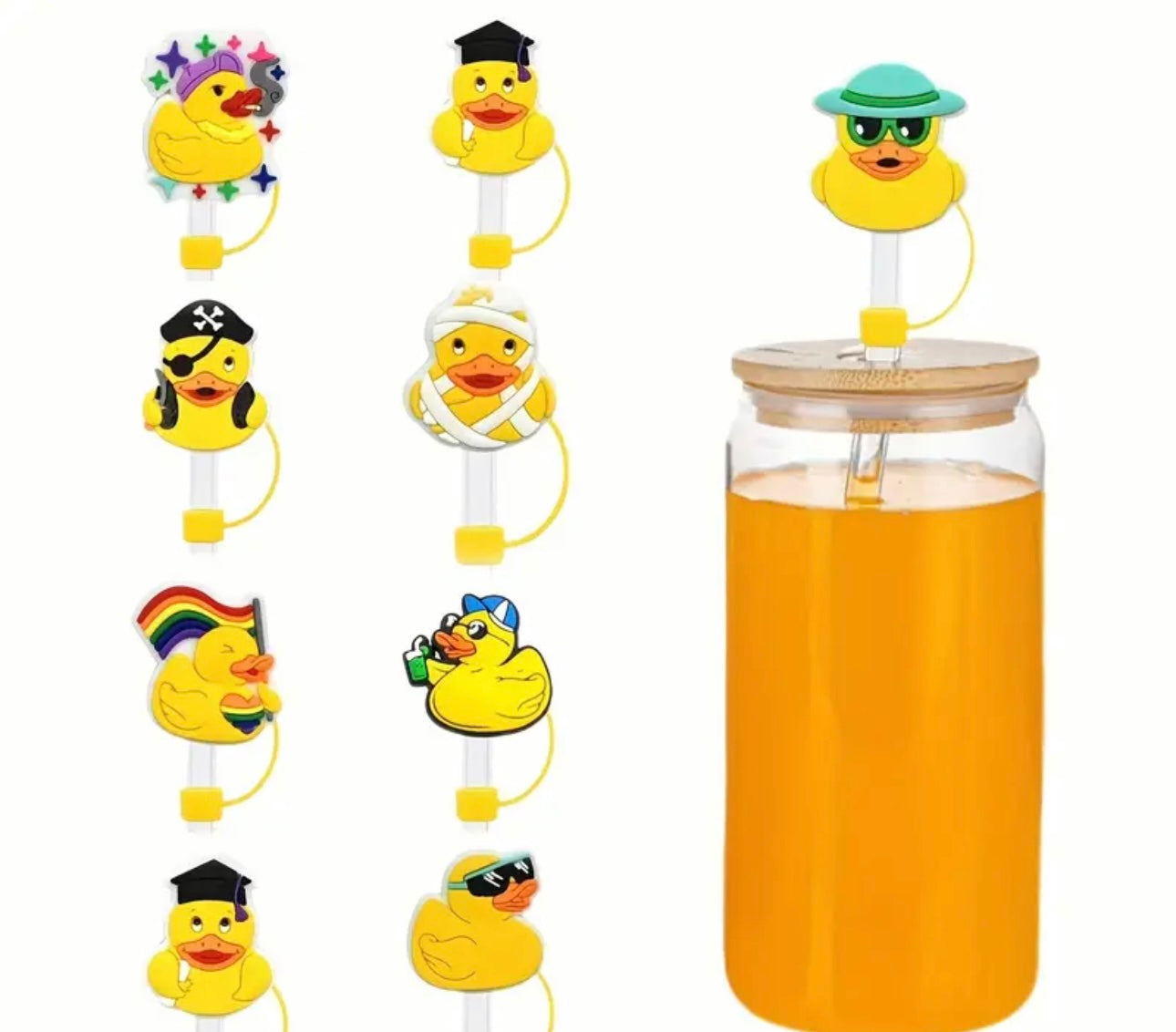 Little Ducky Straw Toppers