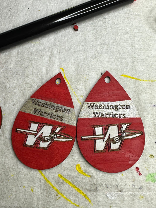 Washington Warriors Earrings