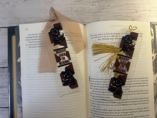 Moove over I'm Reading Bookmark
