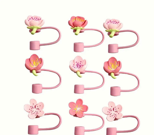 Flower Straw Toppers