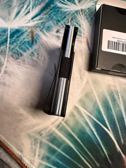 Slim Wallet with Money Clip RFID Black
