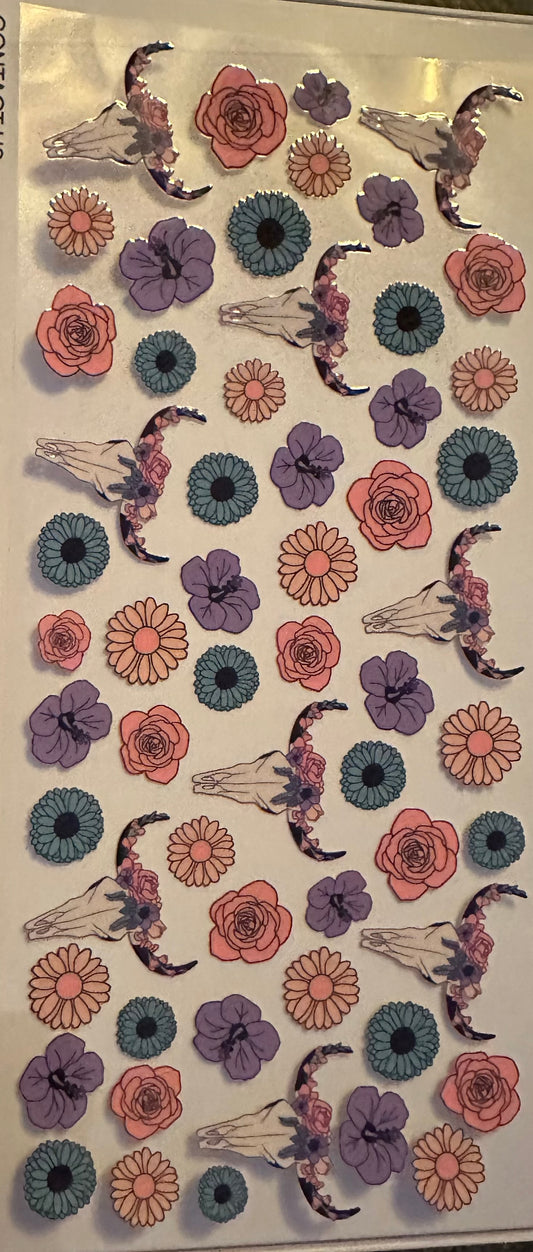 Skull and flower
