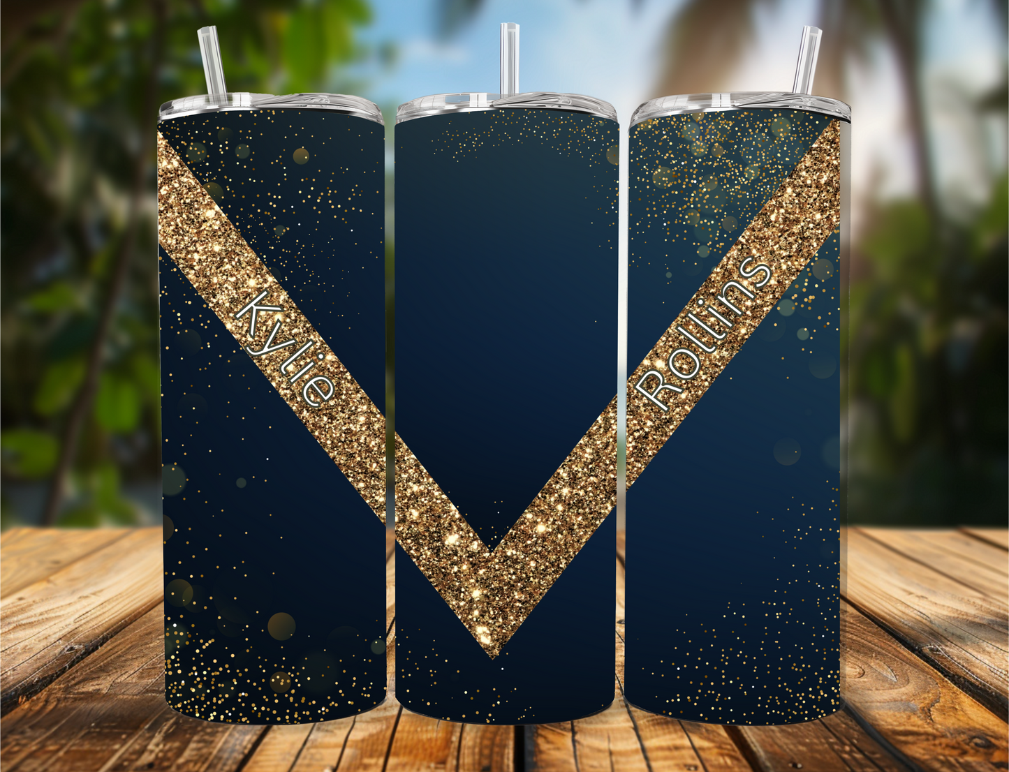 Glitter and Shine Blue and Gold