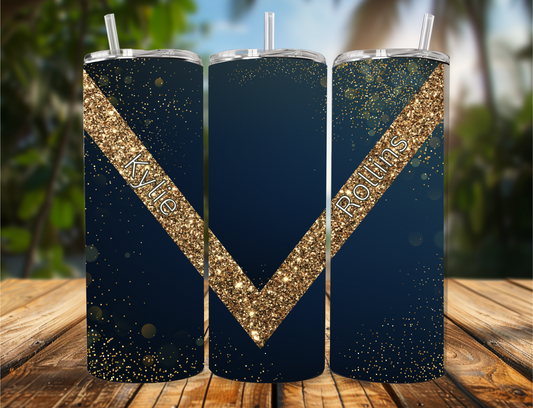 Glitter and Shine Blue and Gold