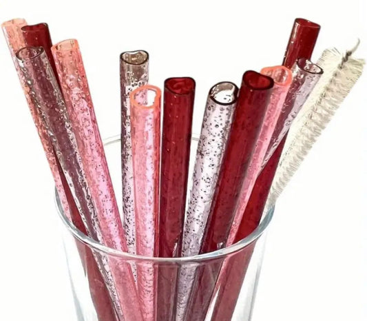 Heart Plastic Straws