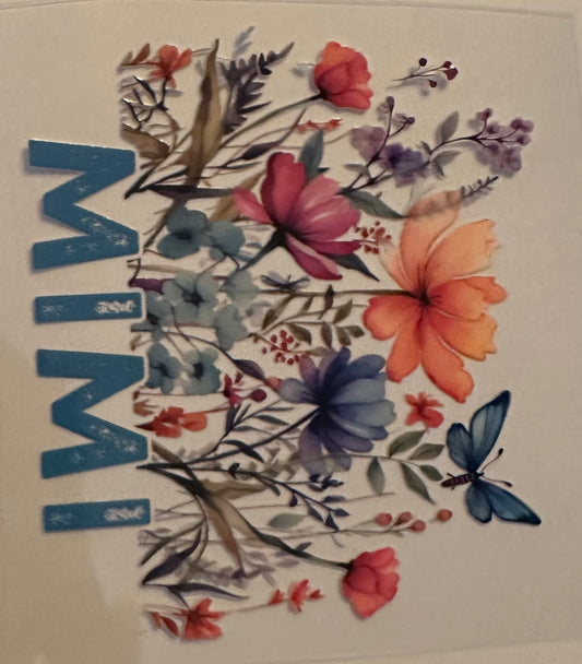 Mini Rustic Floral Decal