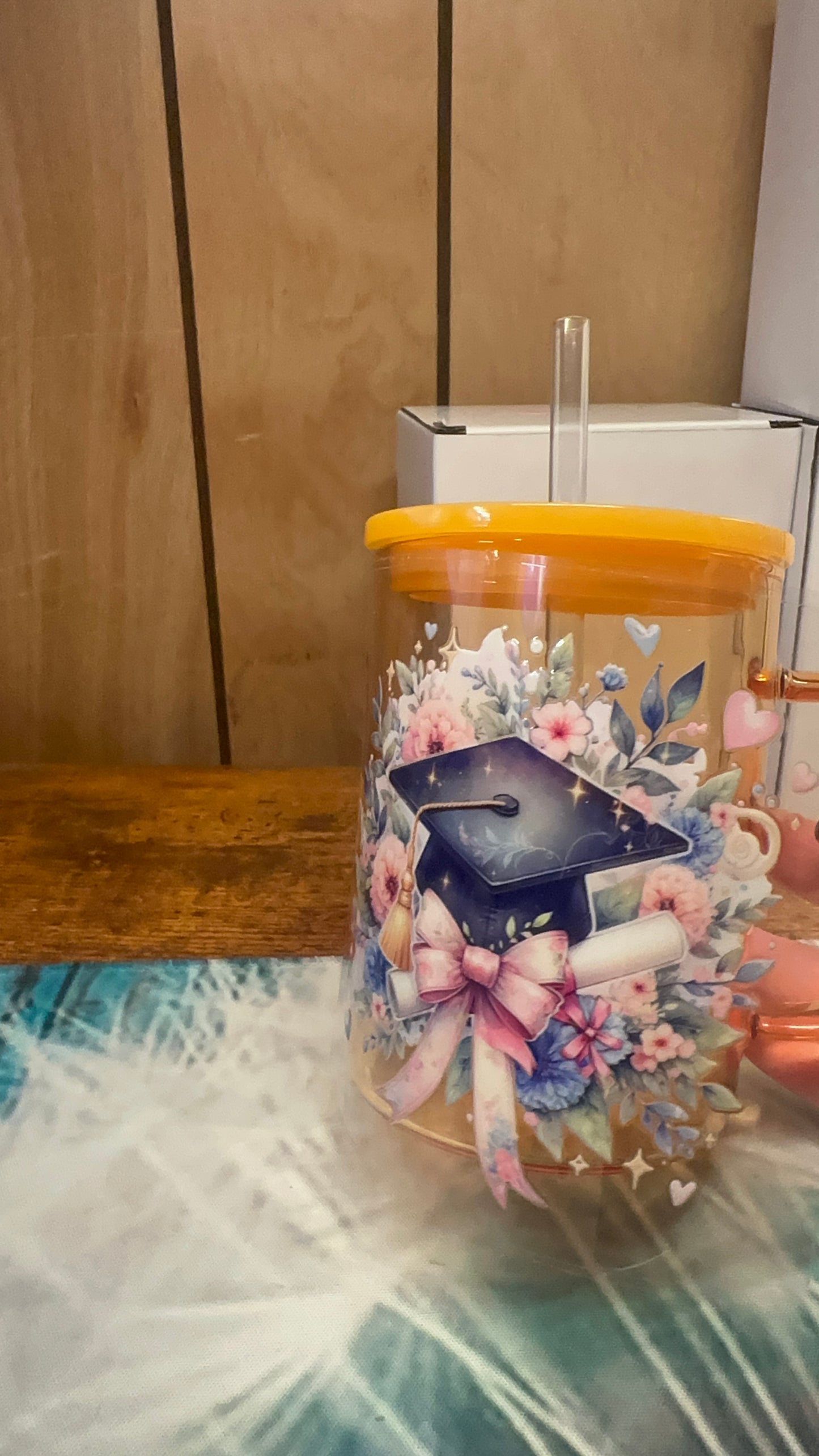 Floral graduation cap