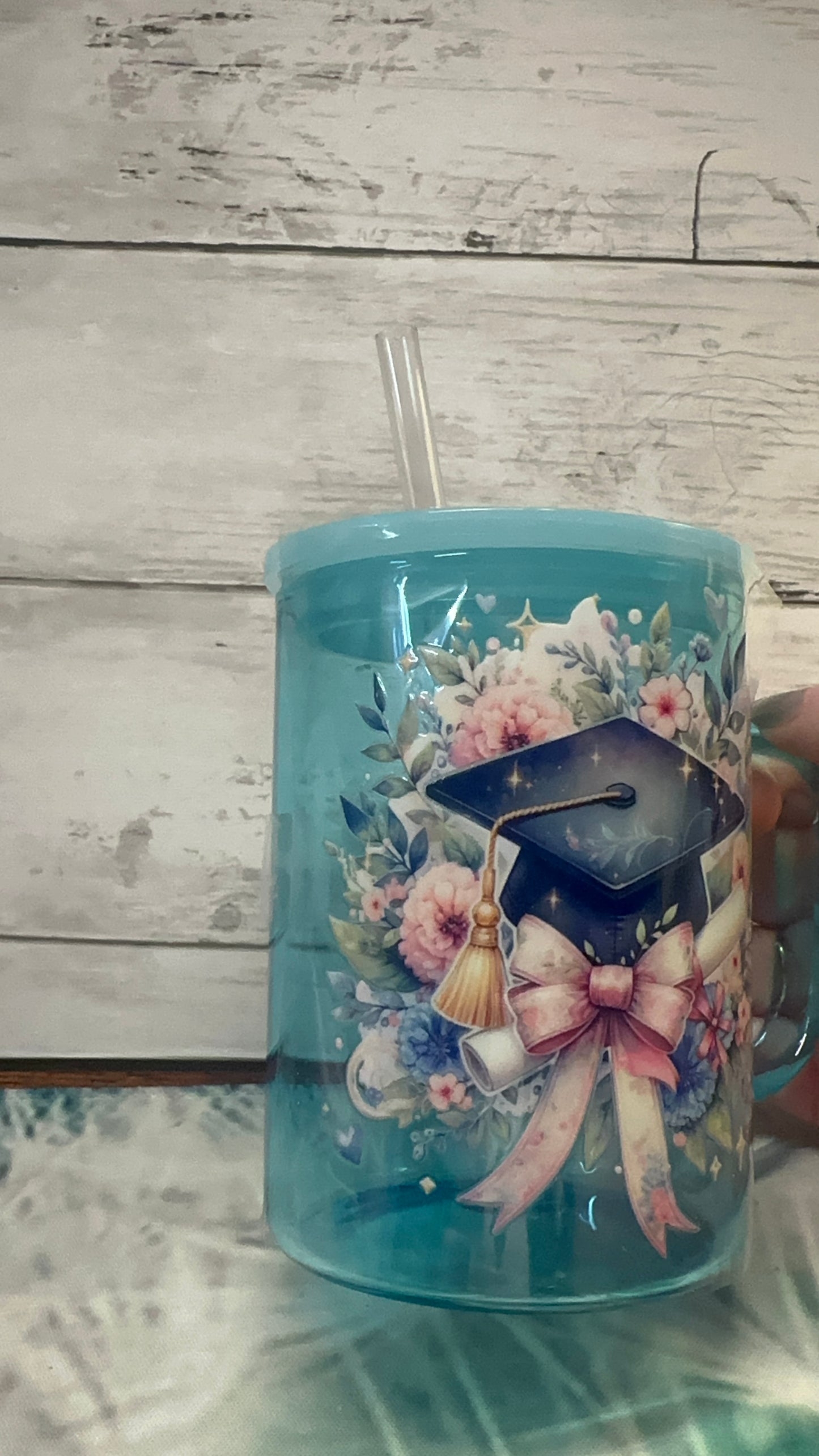 Floral graduation cap