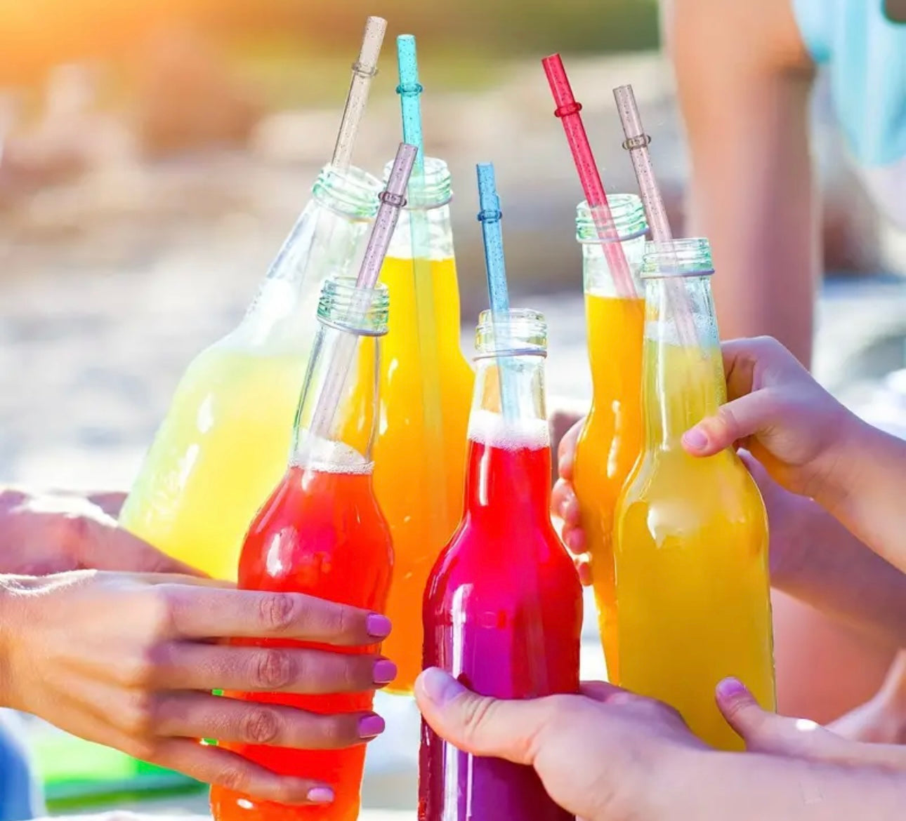 Plastic Sparkle Straws