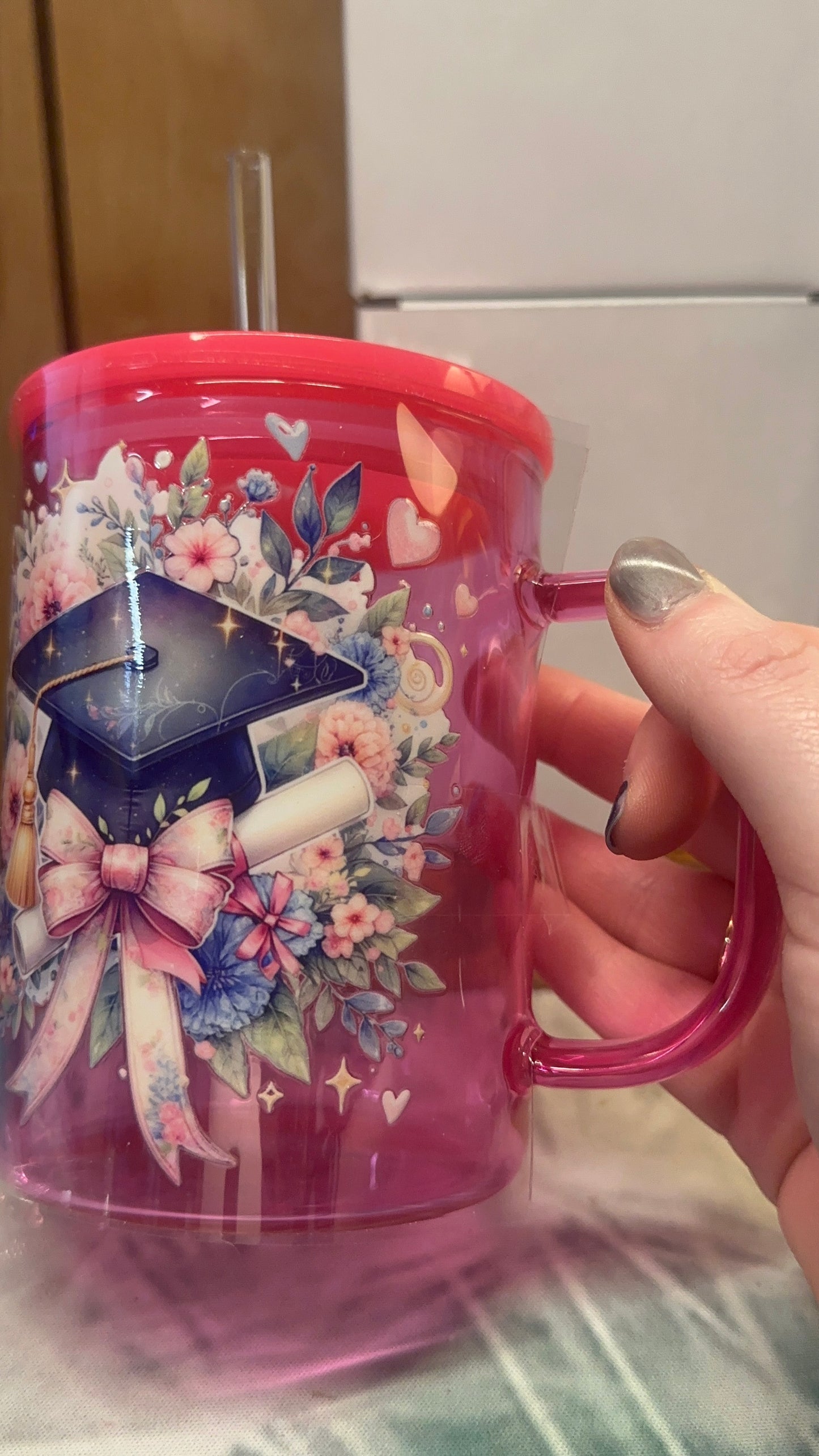 Floral graduation cap