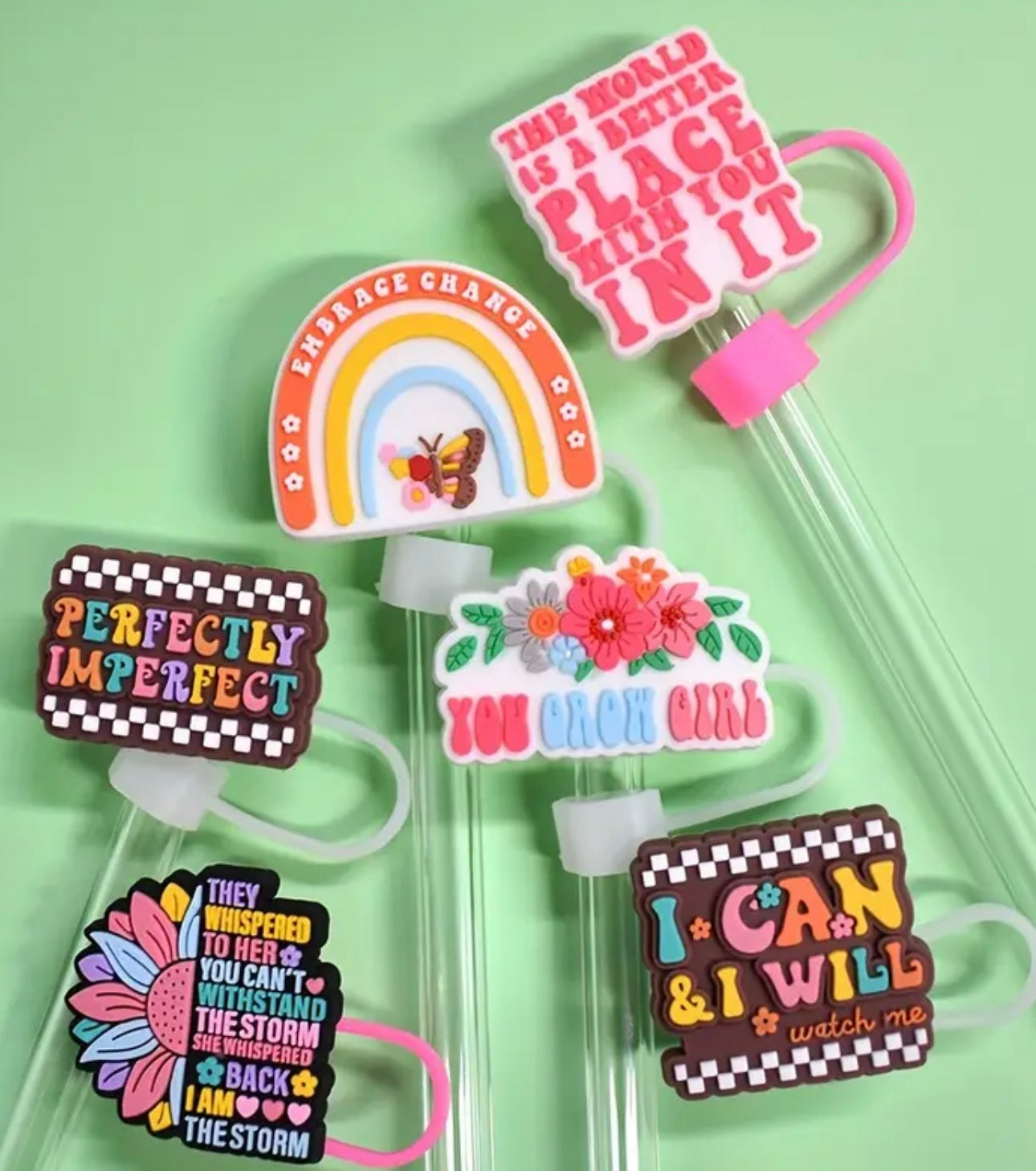 Mental Health Awareness Straw Toppers