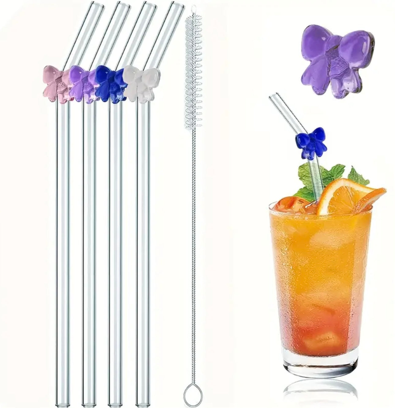 Bow Glass Straws