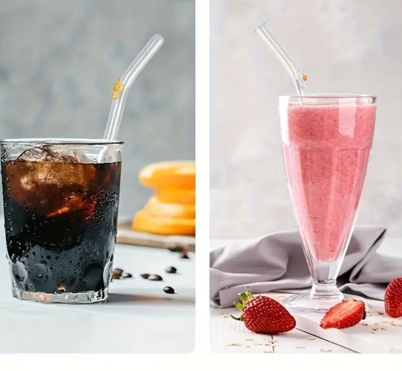 Flower Glass Straws