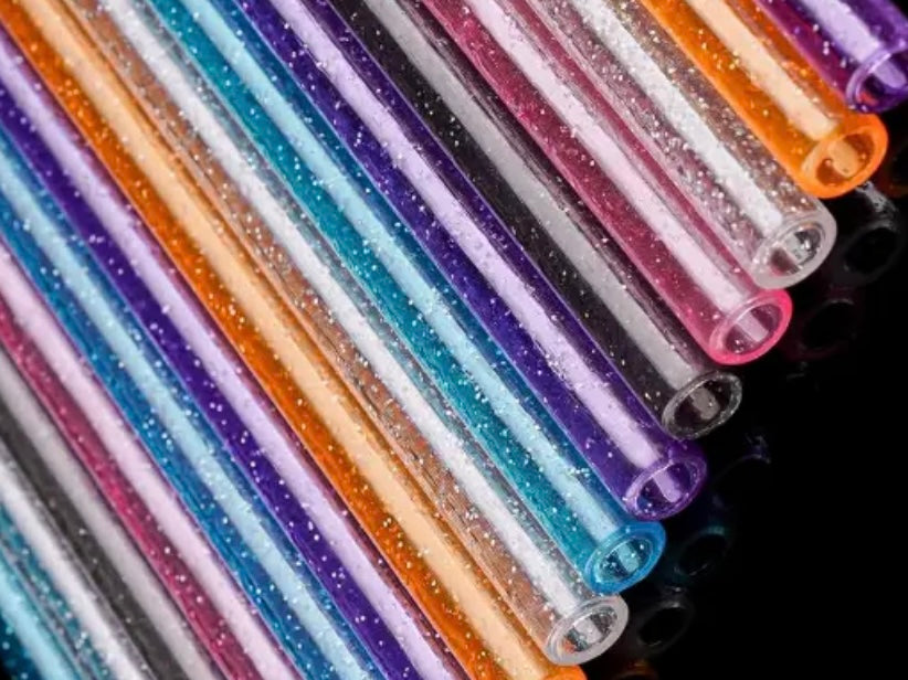 Plastic Sparkle Straws