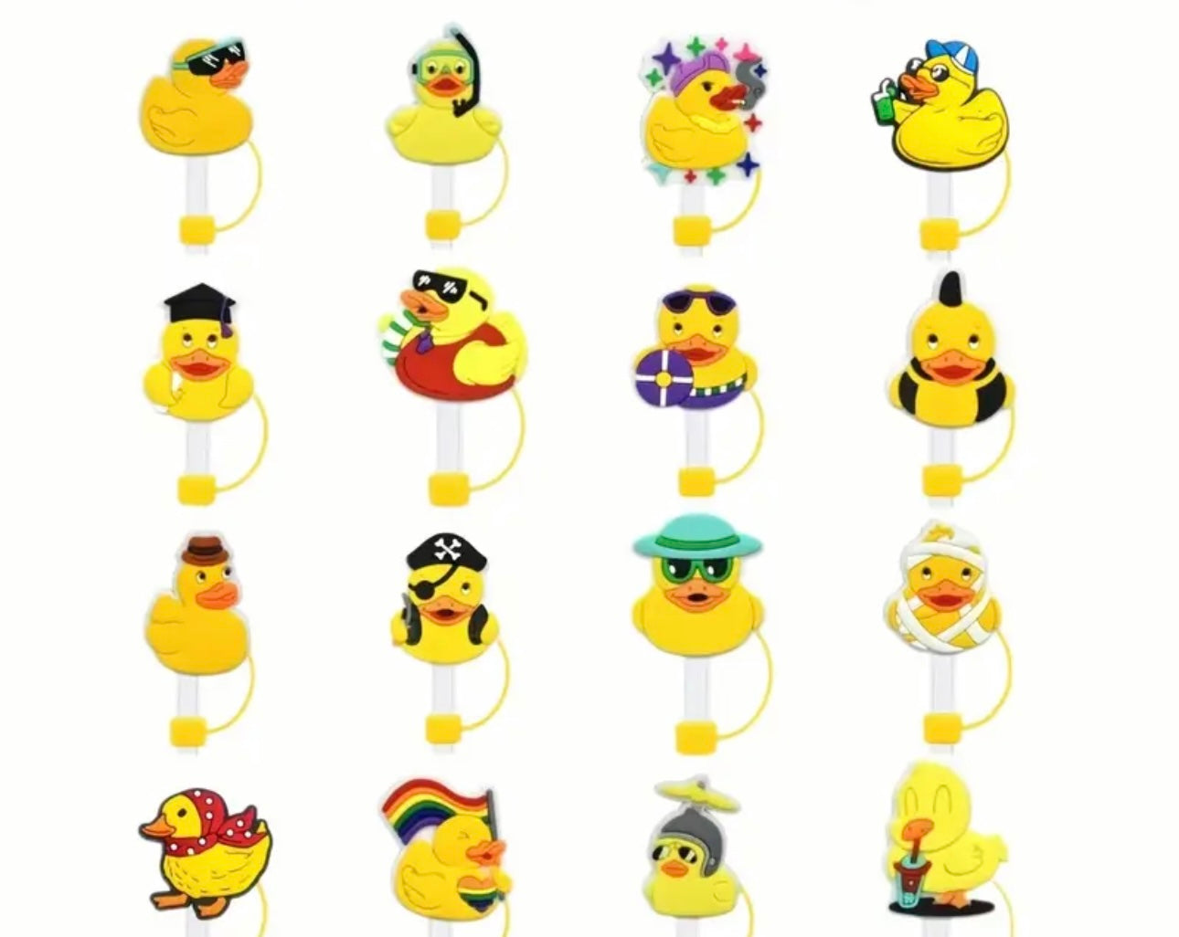 Little Ducky Straw Toppers