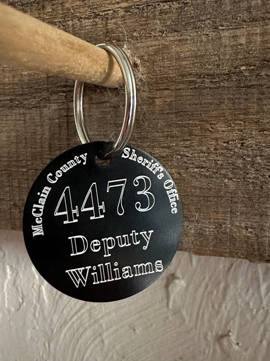 1.5 Inch EMS Keychain Personalized
