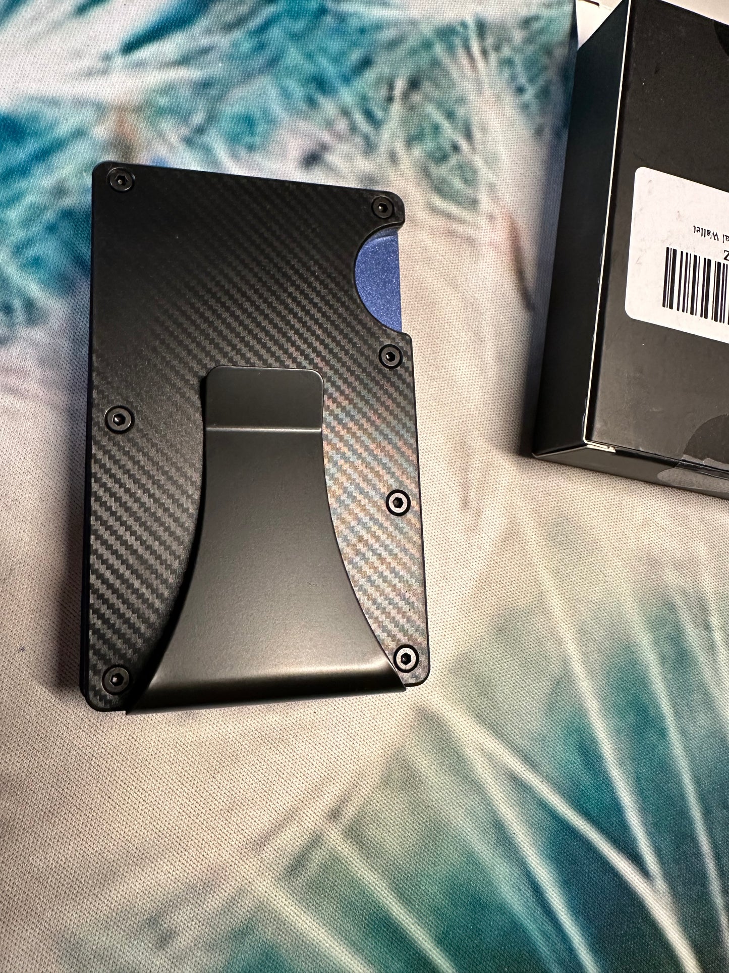 Slim Wallet with Money Clip RFID Black